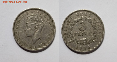 Британская Западная Африка 3 пенса 1946 г Георг VI -12.06 - IMG_20220605_183641