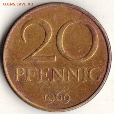 ГДР 20 пфеннигов 1969 г. до 15.06.22 г. в 23.00 - 035