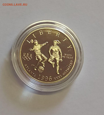 США 50 центов 1996 Женский футбол.Олимпийские игры 1996 ПРУФ - 6