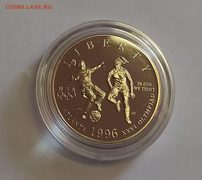 США 50 центов 1996 Женский футбол.Олимпийские игры 1996 ПРУФ - 4
