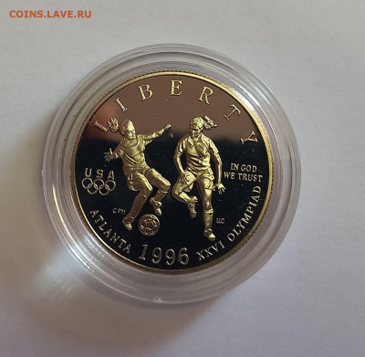 США 50 центов 1996 Женский футбол.Олимпийские игры 1996 ПРУФ - 3