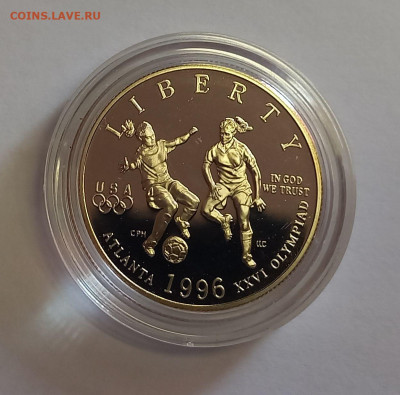 США 50 центов 1996 Женский футбол.Олимпийские игры 1996 ПРУФ - 2