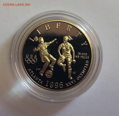 США 50 центов 1996 Женский футбол.Олимпийские игры 1996 ПРУФ - 1