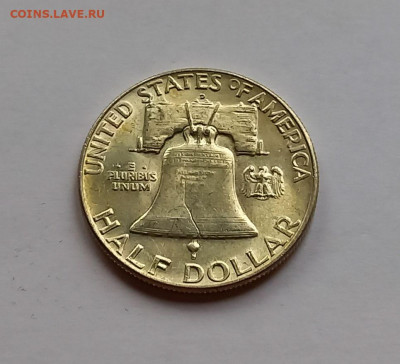 США 50 центов 1961 "D". UNC. Франклин, серебро - 12