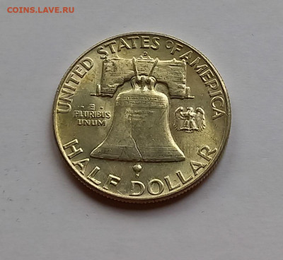 США 50 центов 1961 "D". UNC. Франклин, серебро - 11