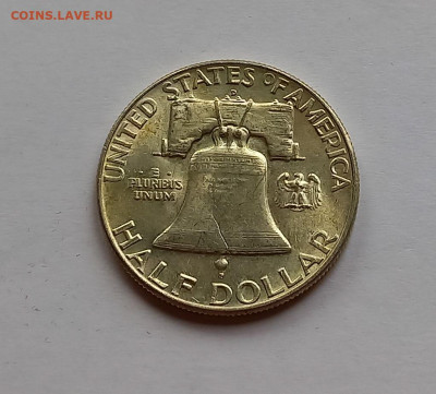 США 50 центов 1961 "D". UNC. Франклин, серебро - 10