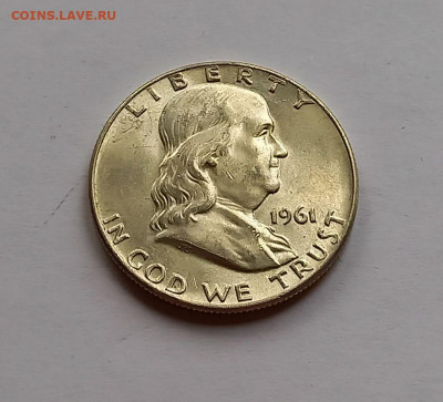 США 50 центов 1961 "D". UNC. Франклин, серебро - 3