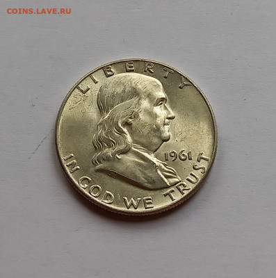 США 50 центов 1961 "D". UNC. Франклин, серебро - 1