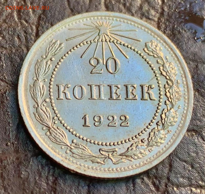 20 копеек 1922. Штемпельный блеск. Оценка - 015E02C7-F942-475A-958D-27B1C733CD65