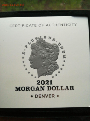 США 1 доллар 2021 Morgan dollar  "Столетие моргана - photo_2022-06-09_21-48-32