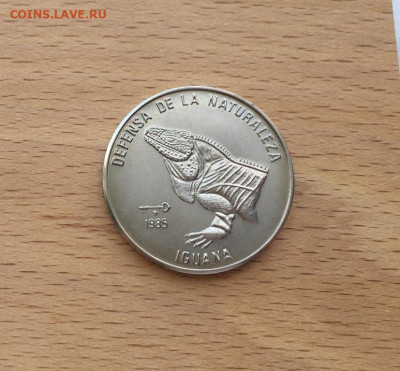 Куба 1 песо 1985 Природный заповедник - Игуана фауна - kuba_1_peso_1985_prirodnyj_zapovednik_iguana_fauna