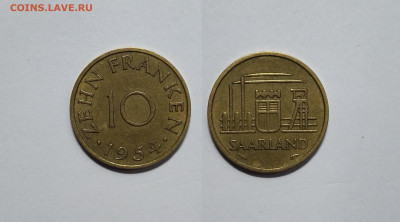 Саар 10 франков 1954 года -15.06 - IMG_20220610_192726
