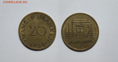 Саар 20 франков 1954 года -15.06 - IMG_20220610_192746