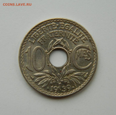 Франция 10 сантимов 1939 г. до 16.06.22 - DSCN6738.JPG