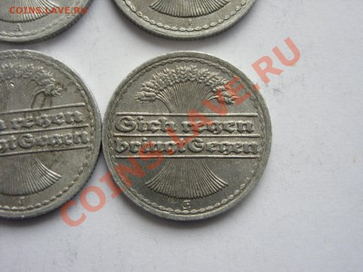 50 пфеннигов 1920-21-22 8 шт разных.До 27.11.2011 в 23:59МСК - 50 пф 1920-22 - 3