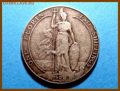 Великобритания 1 флорин 2 шиллинга 1907 До 14.06.22 в 22: - BB-863