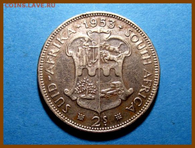 ЮАР 2 шиллинга 1953 Серебро До 14.06.22 в 22:00 МСК - BB-999