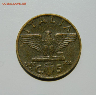 Италия 5 чентезимо 1942 г. до 16.06.22 - DSCN6687.JPG