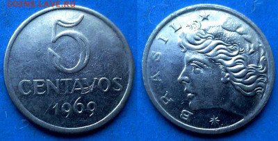 Бразилия - 5 сентаво 1969 года до 18.06 - Бразилия 5 сентаво, 1969