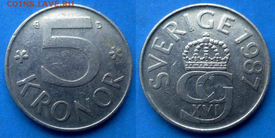 Швеция - 5 крон 1987 года до 18.06 - Швеция 5 крон, 1987