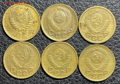1 копейка 1939-1957 - 6 штук с 200. до 14.06.2022 в 22.00 - Фото 02.06.2022, 02 41 01