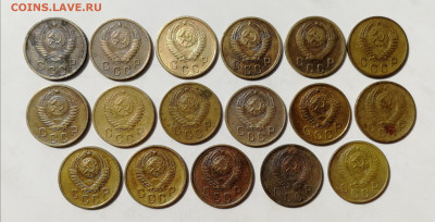 2 копейки 1955, 1956, 1957 гг. - 17 шт. до 19.06.2022 - 2 к 55,56,57 (2)