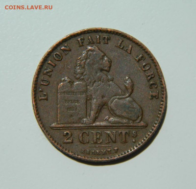 Бельгия 2 сантима 1919 г. до 20.06.22 - DSCN6607.JPG