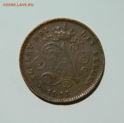 Бельгия 2 сантима 1919 г. до 20.06.22 - DSCN6608.JPG