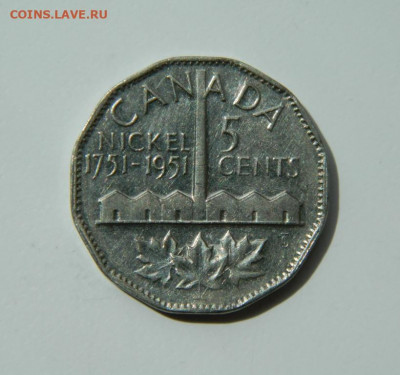 Канада 5 центов 1951 г. (Юбилейная) до 21.06.22 - DSCN0064.JPG
