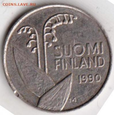 ФИНЛЯНДИЯ 10 пенни 1990 г. до 22.06.22 г. в 23.00 - 010