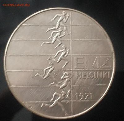 Финляндия. 10 марок. 1971г. ЧЕ по легкой атлетике. Серебро - IMG_20220618_145431