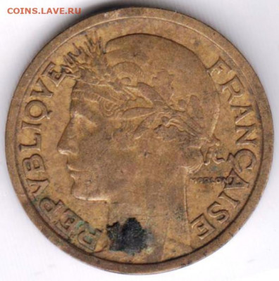 ФРАНЦИЯ 1 франк 1936 г. до 24.06.22 г. в 23.00 - 004