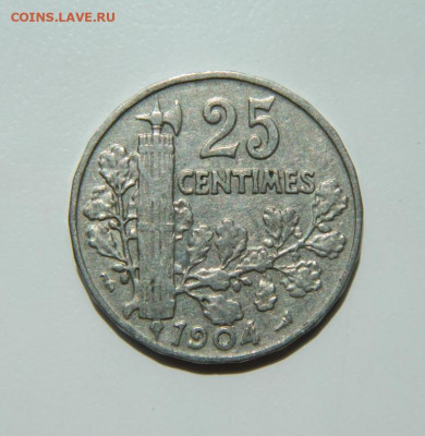 Франция 25 сантимов 1904 г. до 23.06.22 - DSCN0403.JPG