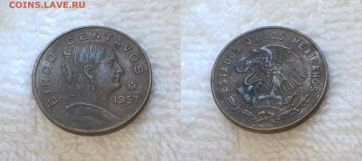 Мексика 5 сентаво 1957 до 25 июня 22-00 мск - МЕКСИКА 5 сентаво 1957 20181019_132955