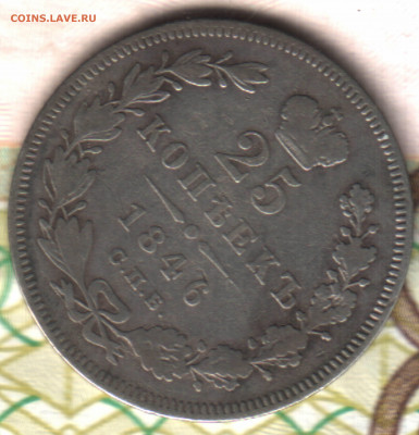 25 копеек 1846 СПБ ПА до 21.06.2022 в 22:10 мск - 2 в 20_01