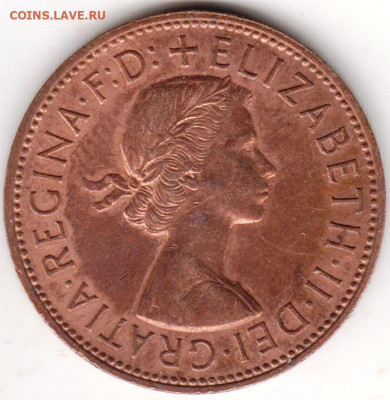 ВЕЛИКОБРИТАНИЯ 1 пенни 1967 г. до 27.06.22 г. в 23.00 - 019