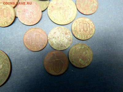 10 копеек 1934. 2 шт. Бонус-нечастые советы - 10_kopeek_1934_2_shtuki_1_2_3_5_kopeek_1924_bolshoj_bonus_medno_nikelievykh_nechastykh_monet_sssr8