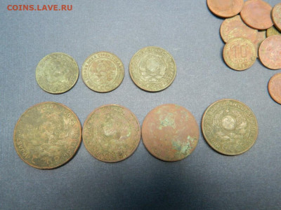 10 копеек 1934. 2 шт. Бонус-нечастые советы - 10_kopeek_1934_2_shtuki_1_2_3_5_kopeek_1924_bolshoj_bonus_medno_nikelievykh_nechastykh_monet_sssr4