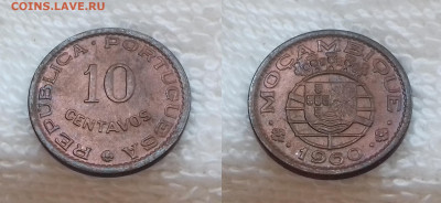 ПОРТУГ. МОЗАМБИК 10 сентаво 1960 до 1 июля 22-00 мск - МОЗАМБИК 10 сентаво 1960 20191217_1205