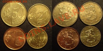 Евроценты, Финляндия, 4шт,  до 26.11.11 - евроценты.JPG