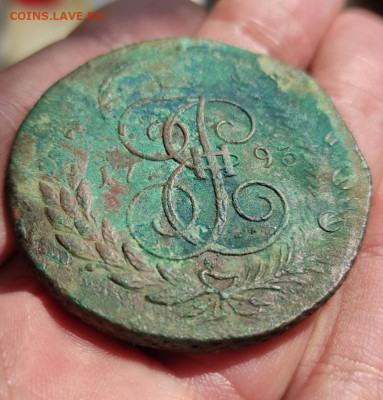 5 копеек 1793г ем павловский перечекан - 93.1