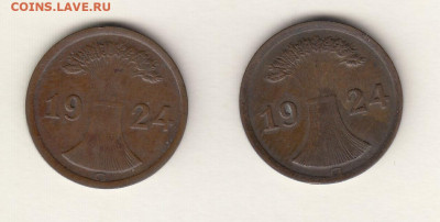 Германия-Веймар, 16 монет 1924-1925 до 29.06.22, 23:00 - #И-1025-1026-r