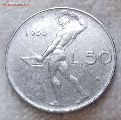 Италия 50 лир 1955 до 3 июля 22-00 мск - Италия 50 лир 1955 20220627_133904