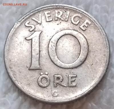 Швеция 10 эре 1940 до 3 июля 22-00 мск - Швеция 10 эре 1940 20220627_135409
