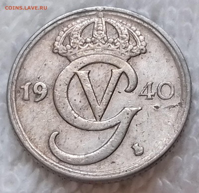 Швеция 10 эре 1940 до 3 июля 22-00 мск - Швеция 10 эре 1940 20220627_135432