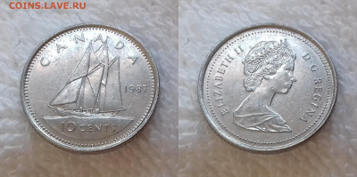 КАНАДА 10 центов 1987 (Парусник) до 3 июля 22-00 мск - КАНАДА 10 центов 1987 20190123_1143