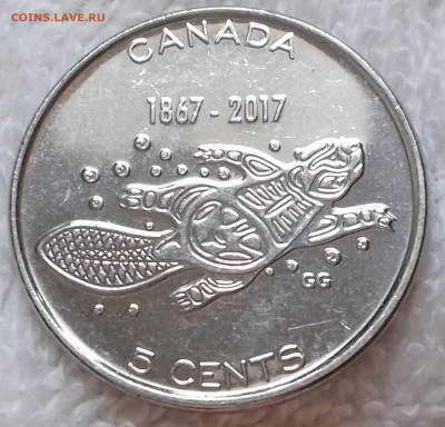 Канада 5 центов 2017 150 лет Конфедерации до 3 июля 22-00мск - Канада 5 центов 2017 150 лет Конфедерации 20220627_135335