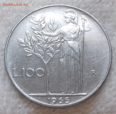 Италия 100 лир 1966 до 4 июля 22-00 мск - Италия 100 лир 1966 20220628_123156