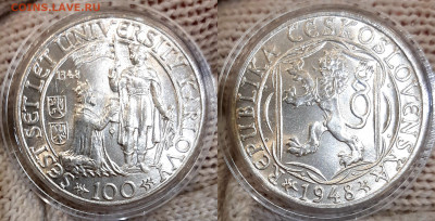 Чехословакия 100 крон 1948 г. UNC - Polish_20220629_103733542