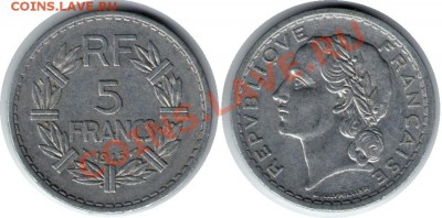 >L< Франция 5 франков 1945 до 27.11.11 21:00 - Франция_5_франков_45
